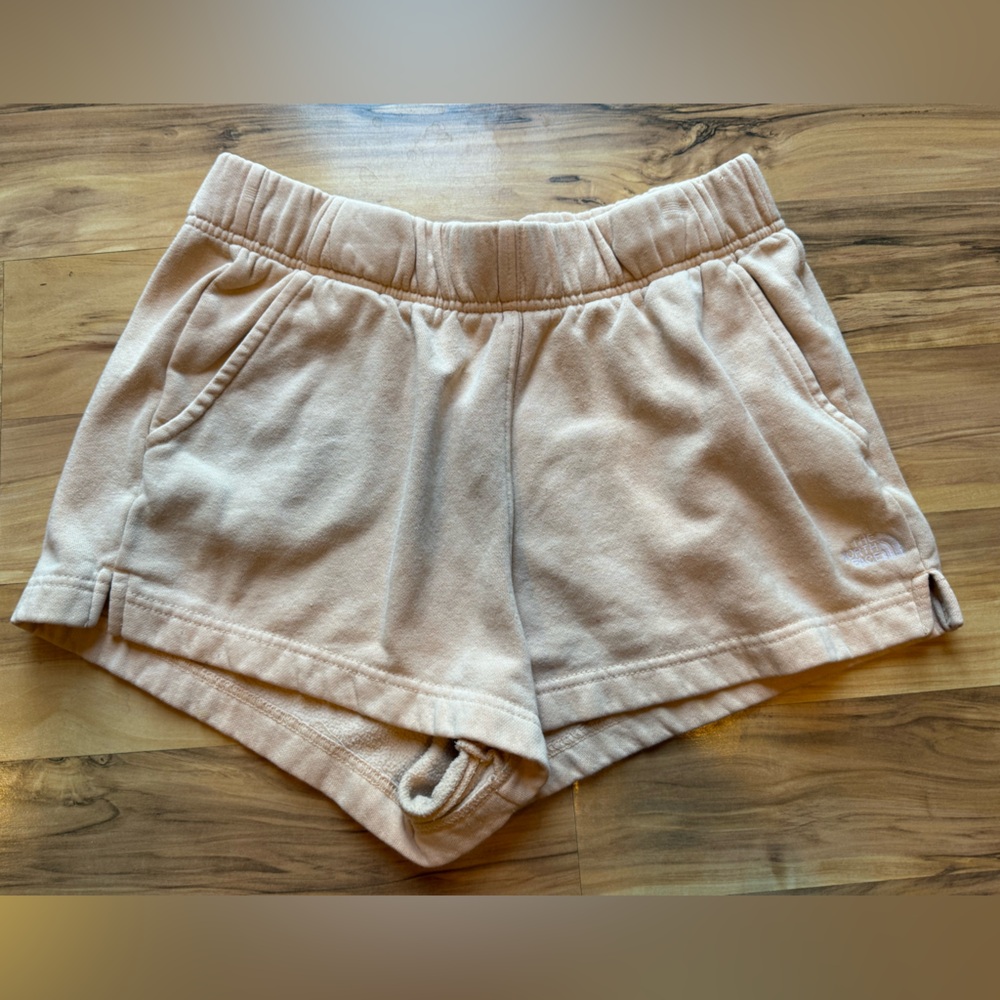 The North Face Women's Fleece Athletic Shorts in Light Orange